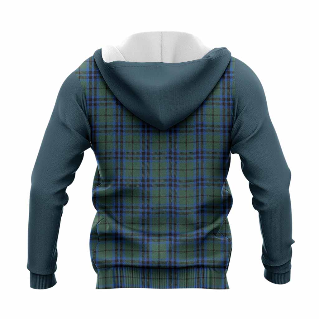 Keith Tartan Accent Knitted Hoodie with Family Crest