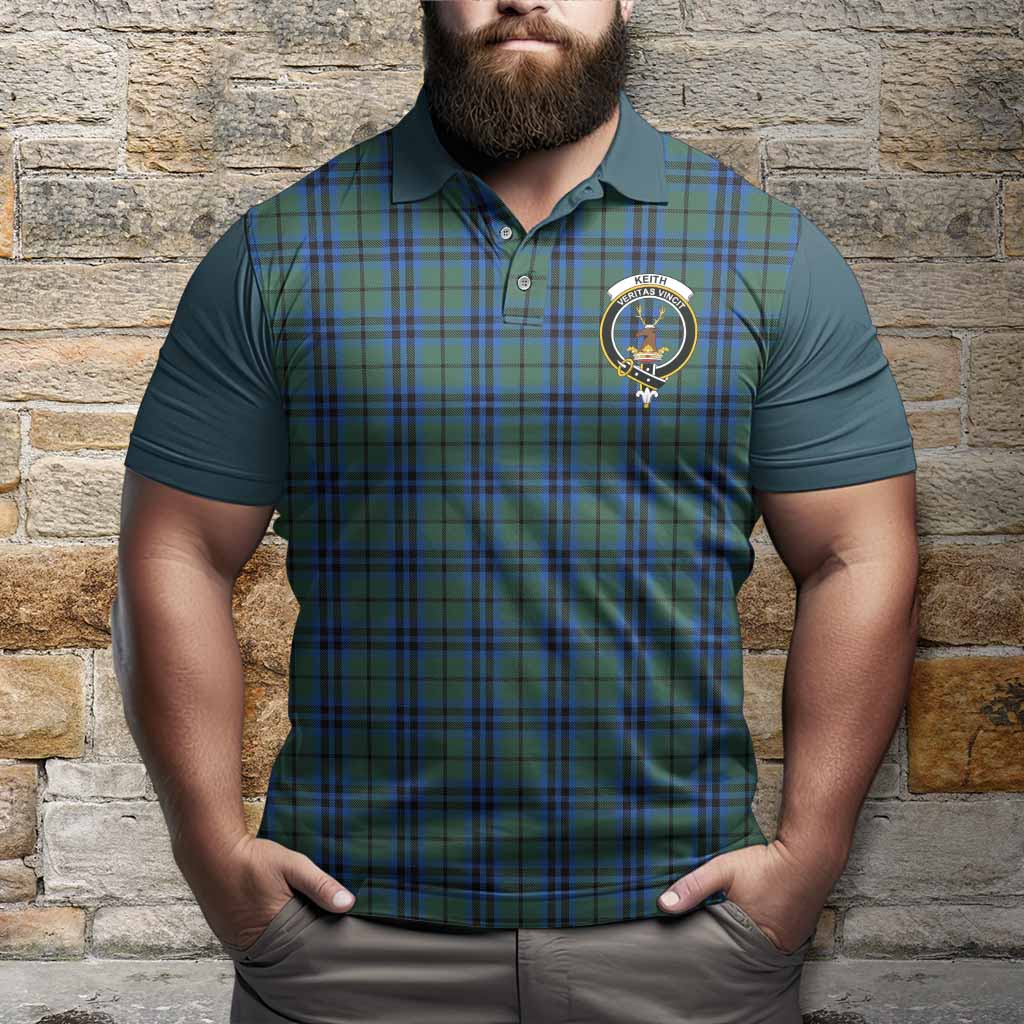 Keith Tartan Accent Polo Shirt with Family Crest