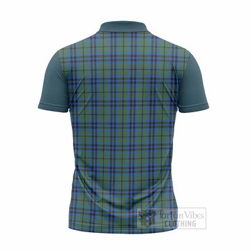 Keith Tartan Accent Zipper Polo Shirt with Family Crest
