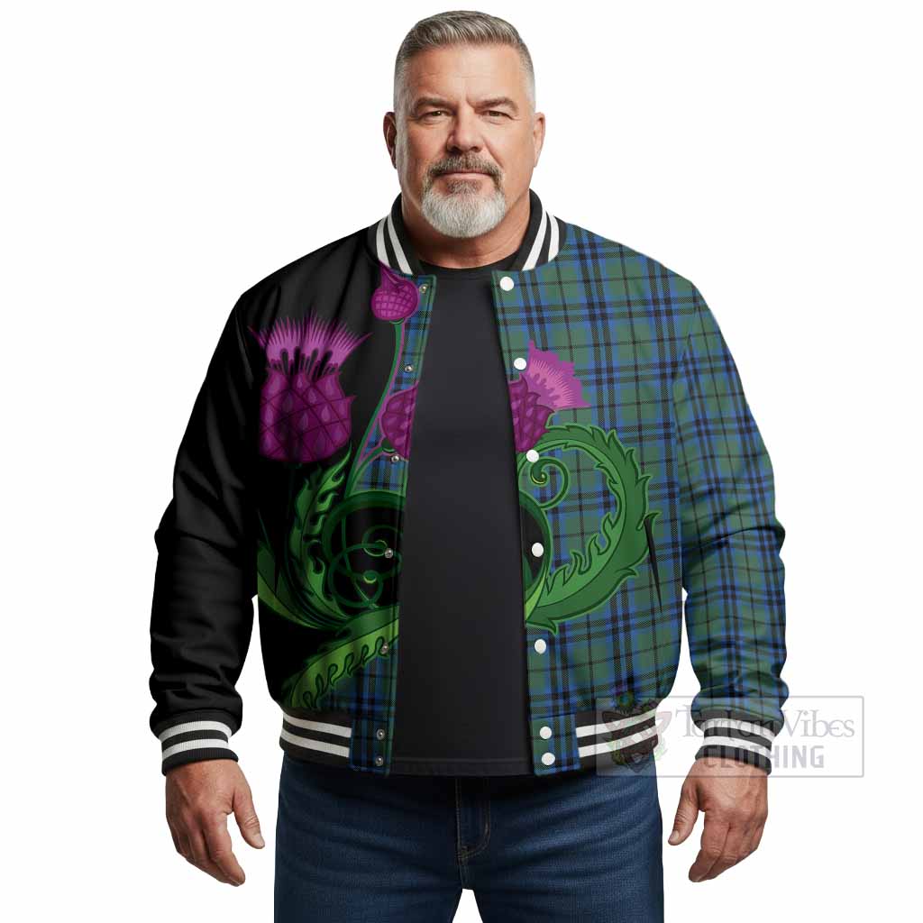 Keith Tartan Baseball Jacket Traditional Scottish Thistle