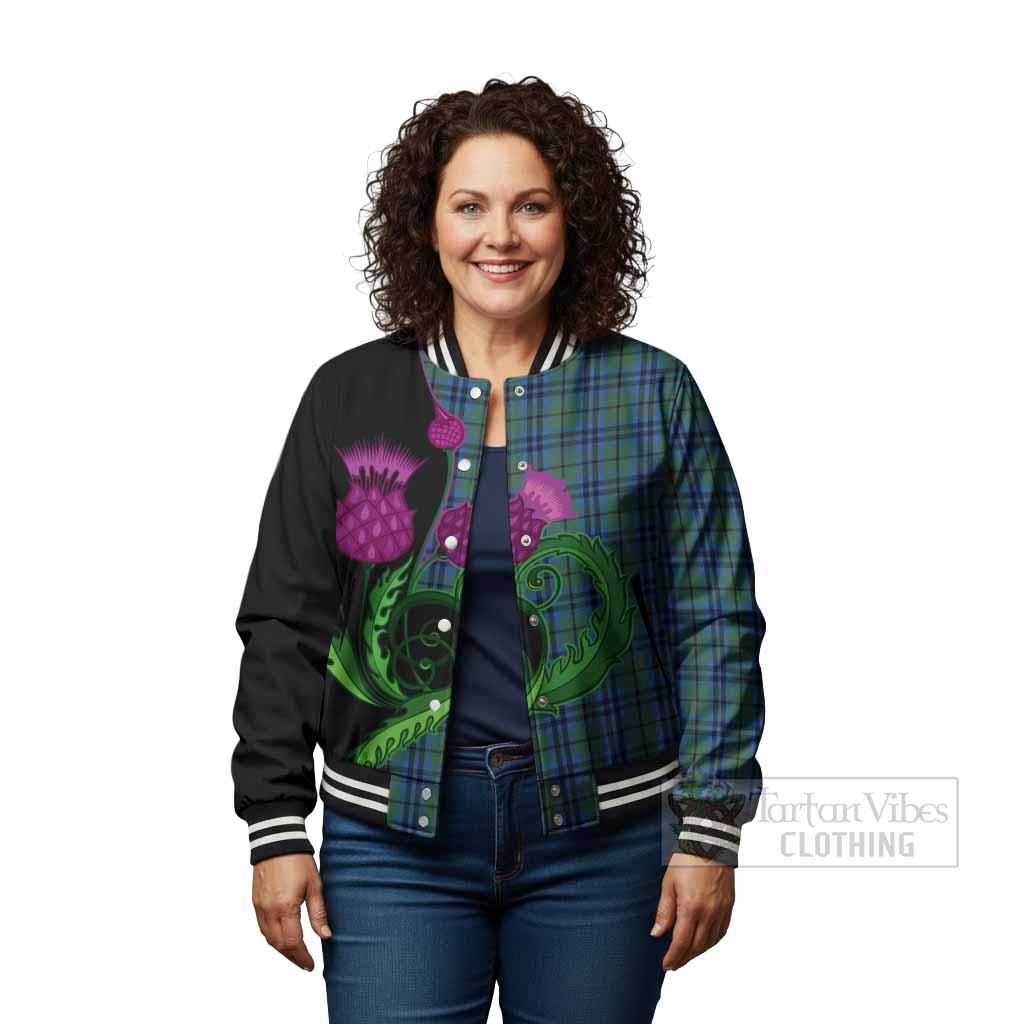 Keith Tartan Baseball Jacket Traditional Scottish Thistle