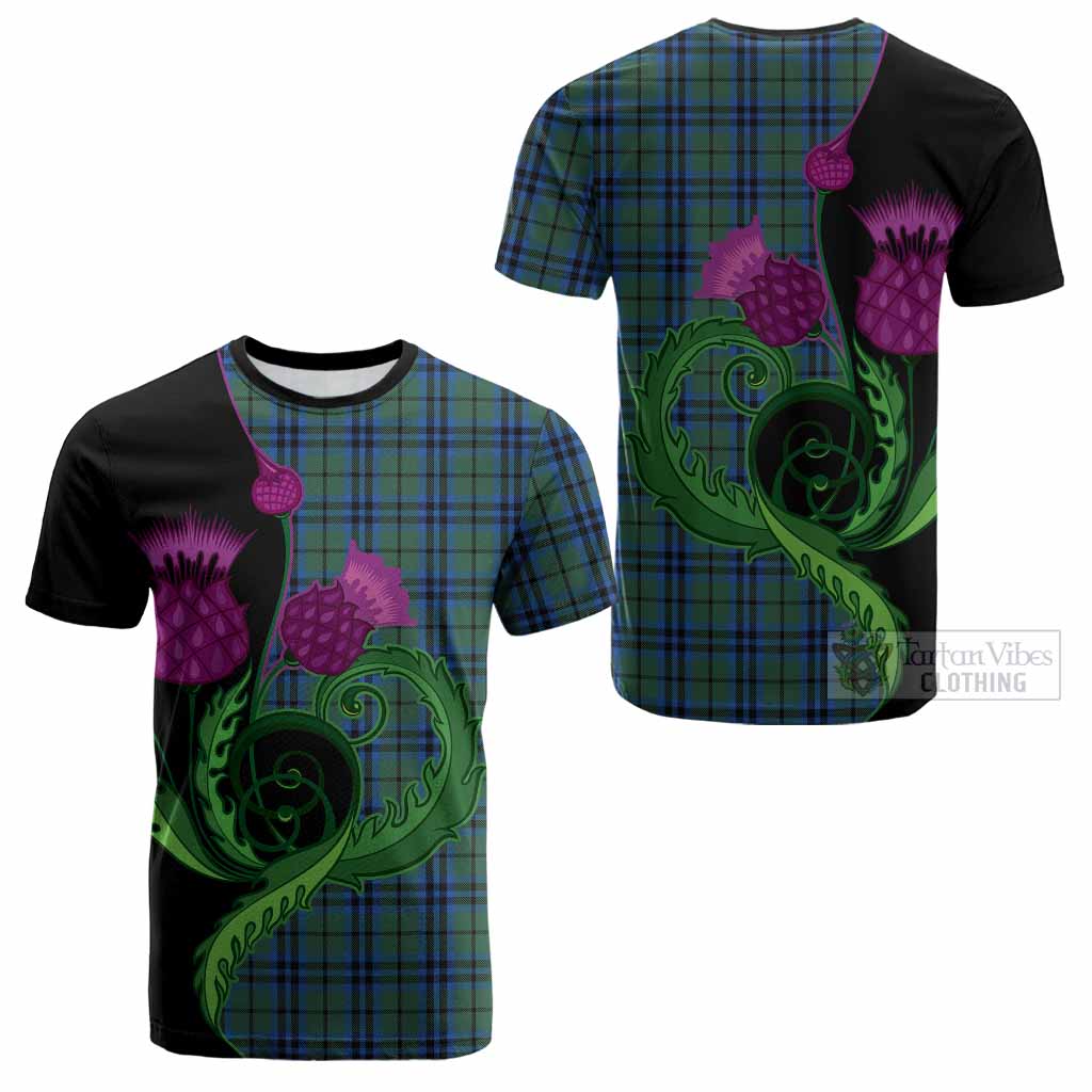 Keith Tartan Cotton T-shirt Traditional Scottish Thistle