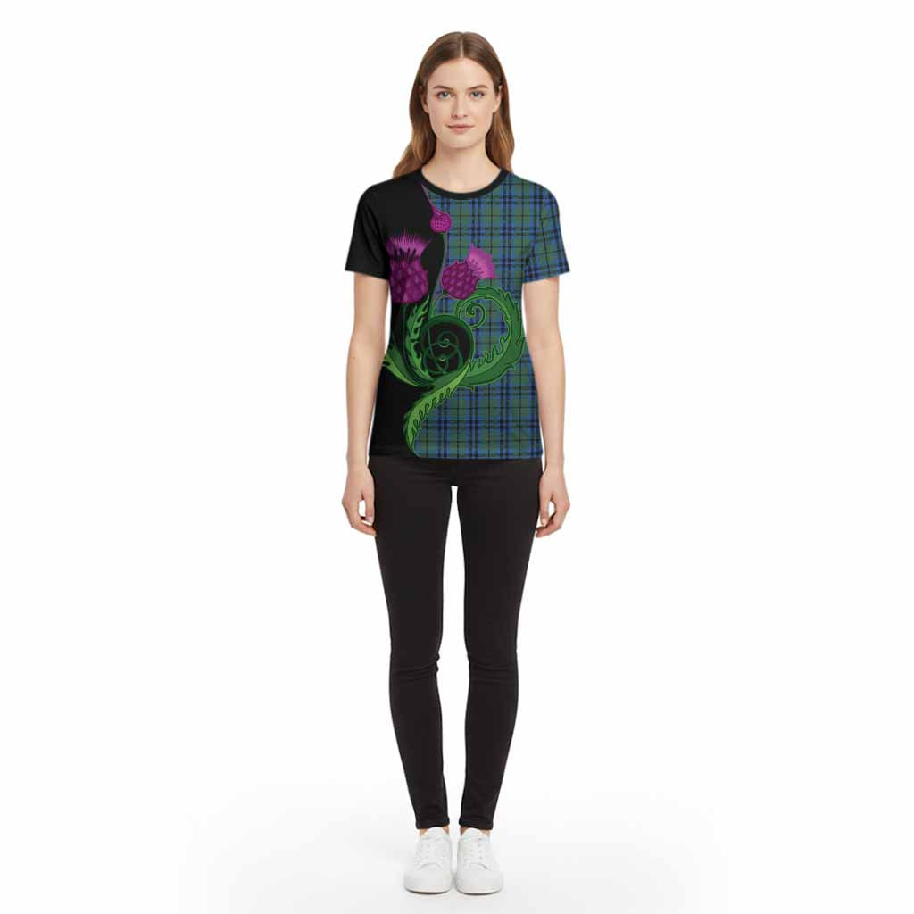 Keith Tartan Cotton T-shirt Traditional Scottish Thistle