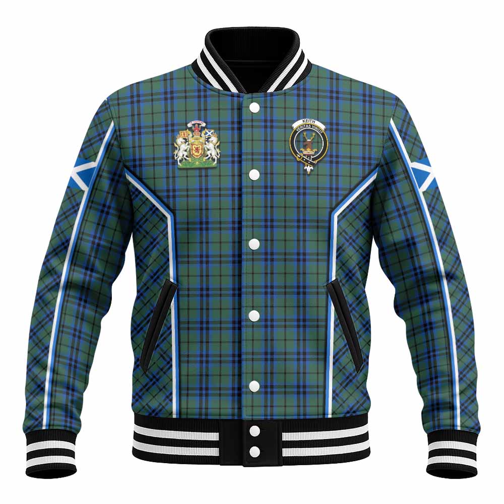 Keith Tartan Crest Baseball Jacket Scotland Coat of Arm Flag Style - Tartan Vibes Clothing