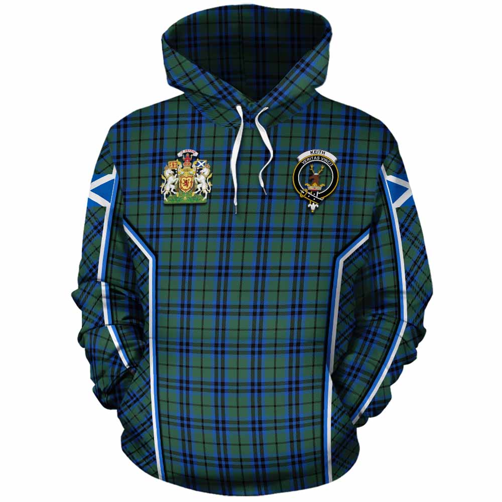 Keith Tartan Crest Cotton Hoodie Scotland Coat of Arm Flag Style - Tartan Vibes Clothing
