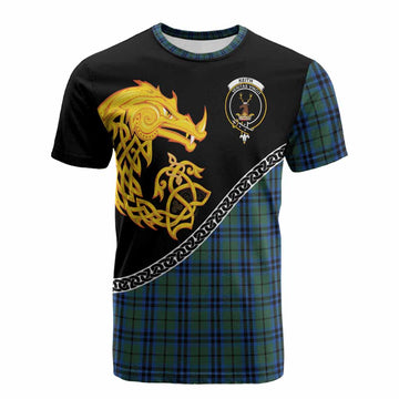 Keith Tartan Crest Cotton T-shirt Legendary Dragon Knot Half Style