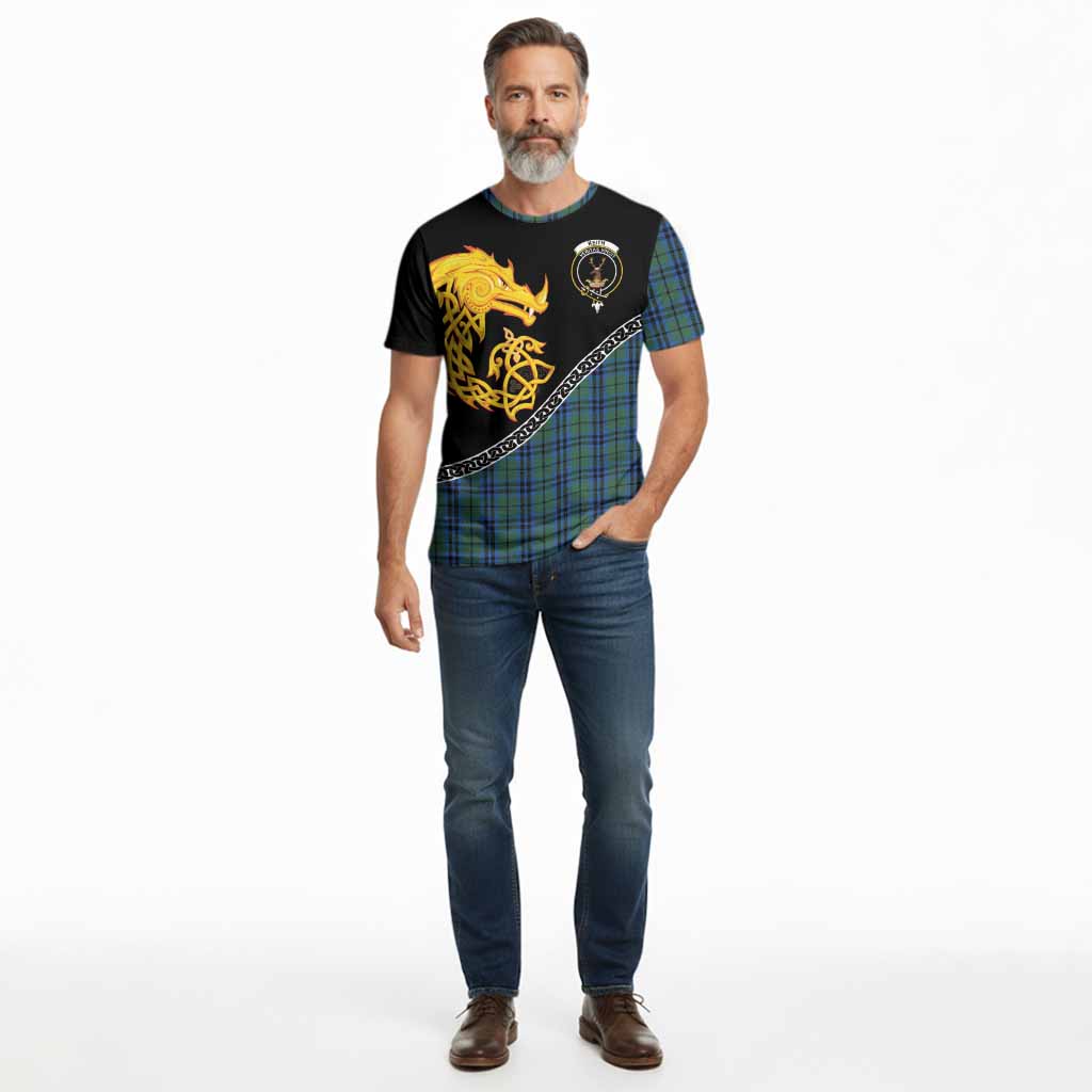 Keith Tartan Crest Cotton T-shirt Legendary Dragon Knot Half Style