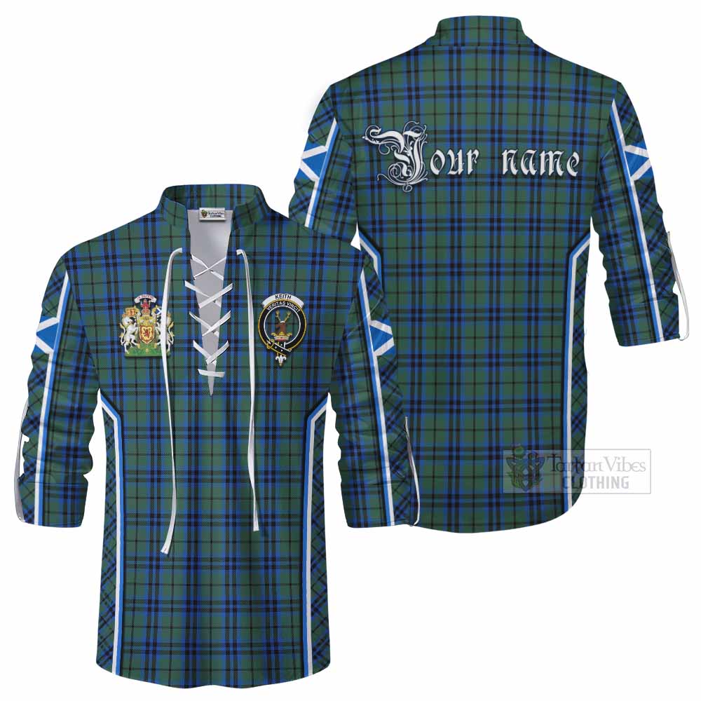 Keith Tartan Crest Ghillie Kilt Shirt Scotland Coat of Arm Flag Style - Tartan Vibes Clothing