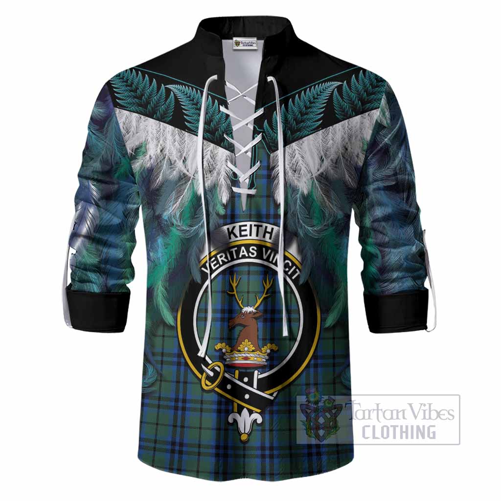 Keith Tartan Crest Ghillie Shirt New Zealand Maori Korowai Cloak