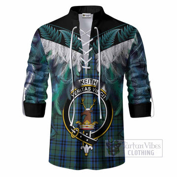 Keith Tartan Crest Ghillie Shirt New Zealand Maori Korowai Cloak