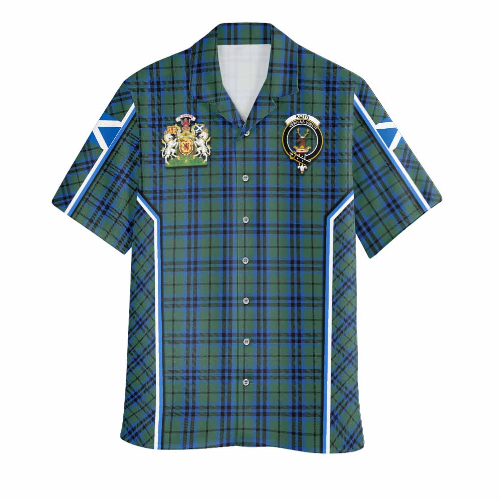 Keith Tartan Crest Hawaiian Shirt Scotland Coat of Arm Flag Style - Tartan Vibes Clothing
