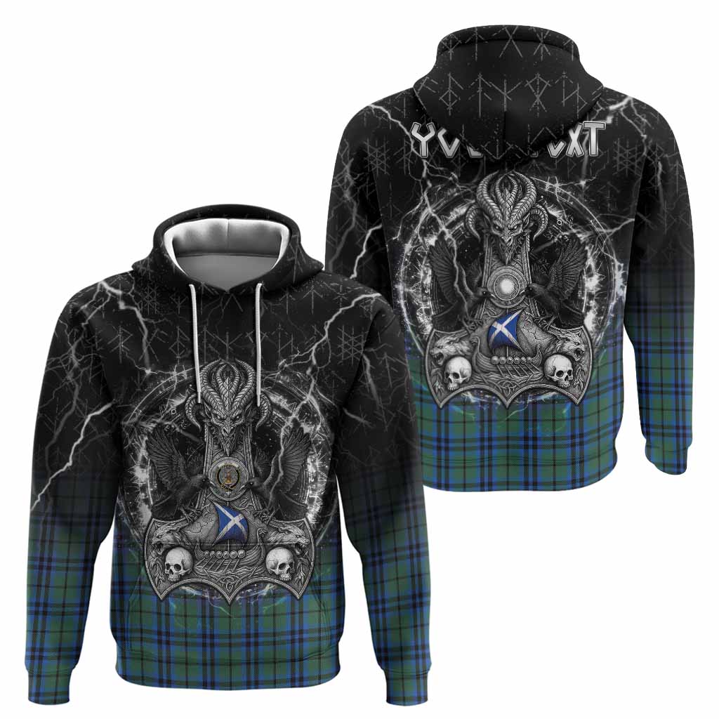 Keith Tartan Crest Hoodie Celtic Odin's Raven Legacy