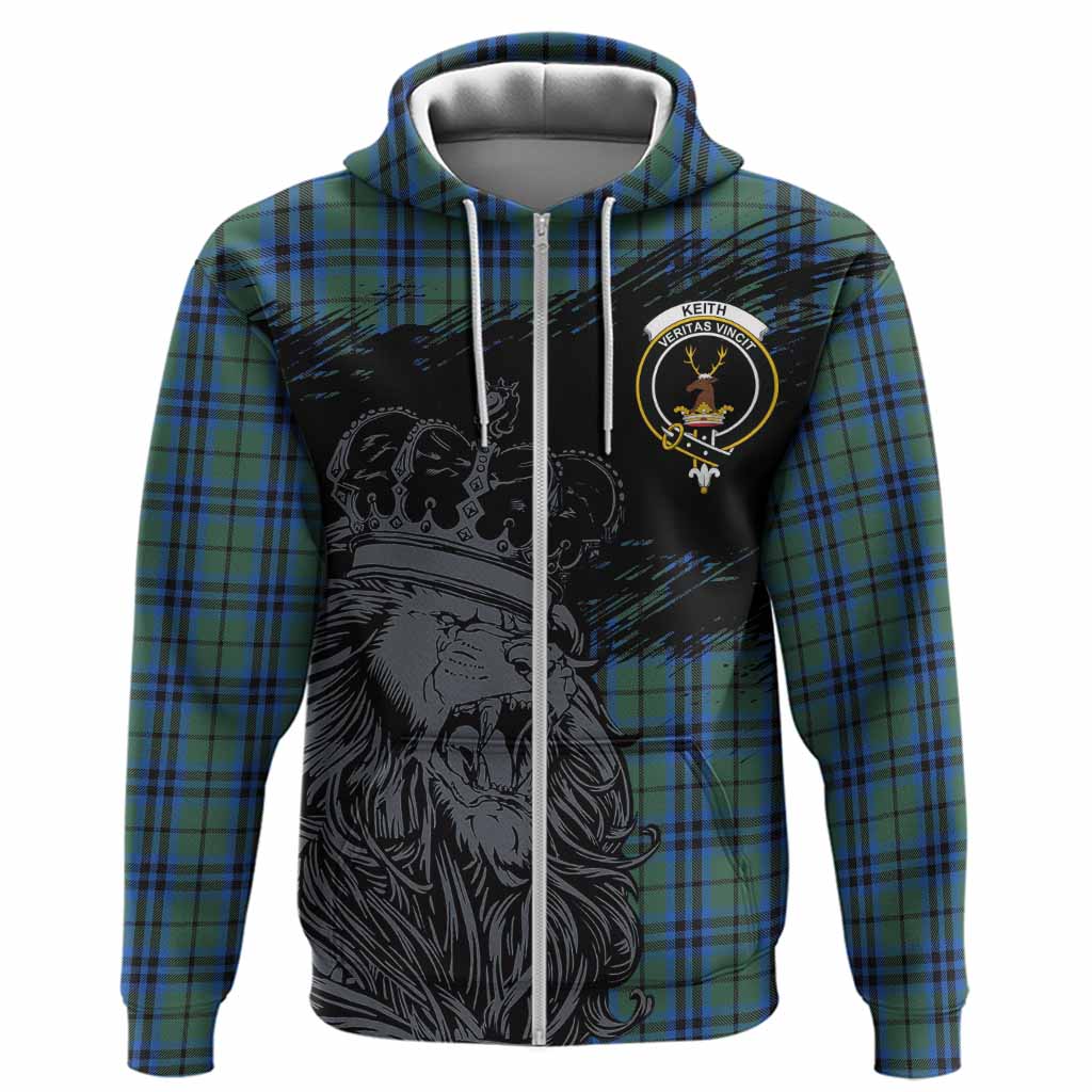 Keith Tartan Crest Hoodie Crowned Lion Heritage Style