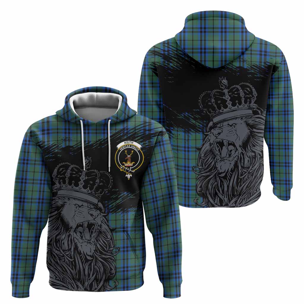 Keith Tartan Crest Hoodie Crowned Lion Heritage Style