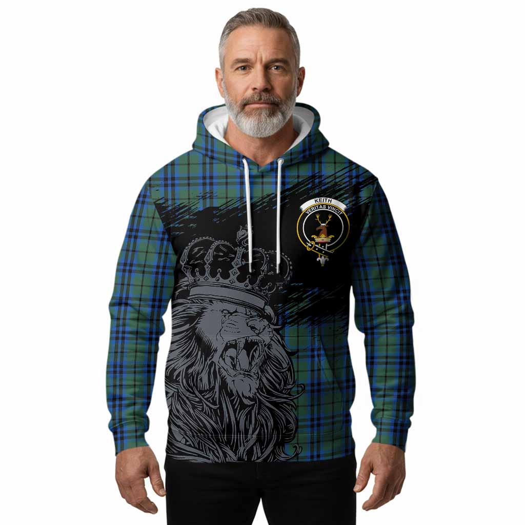 Keith Tartan Crest Hoodie Crowned Lion Heritage Style
