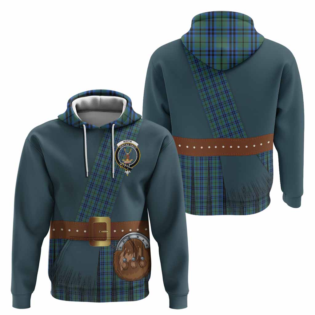 Keith Tartan Crest Hoodie Kilt Costume Style