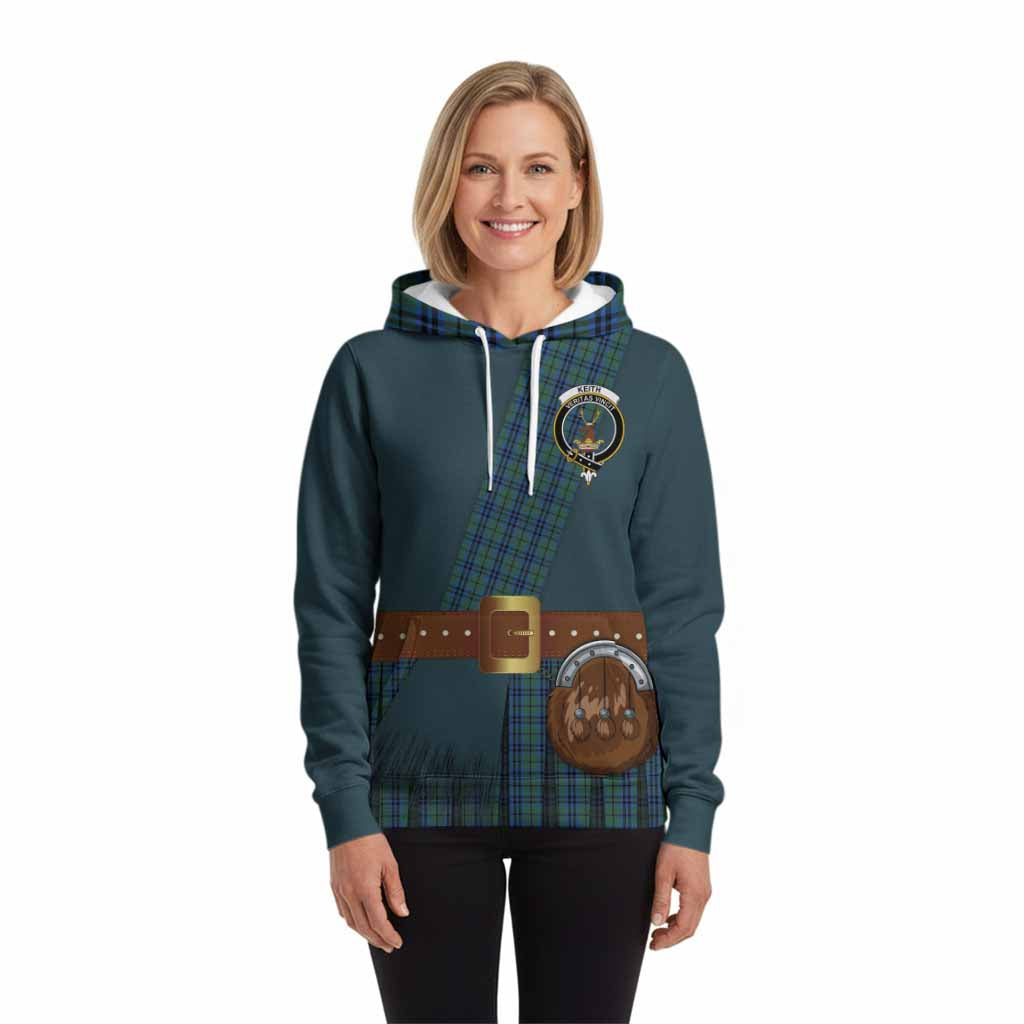 Keith Tartan Crest Hoodie Kilt Costume Style