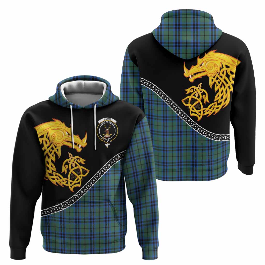 Keith Tartan Crest Hoodie Legendary Dragon Knot Half Style