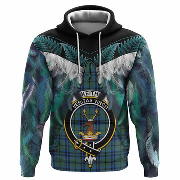 Keith Tartan Crest Hoodie New Zealand Maori Korowai Cloak
