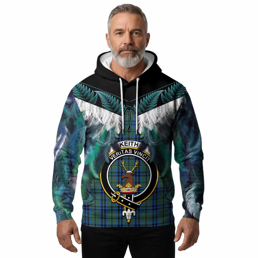 Keith Tartan Crest Hoodie New Zealand Maori Korowai Cloak
