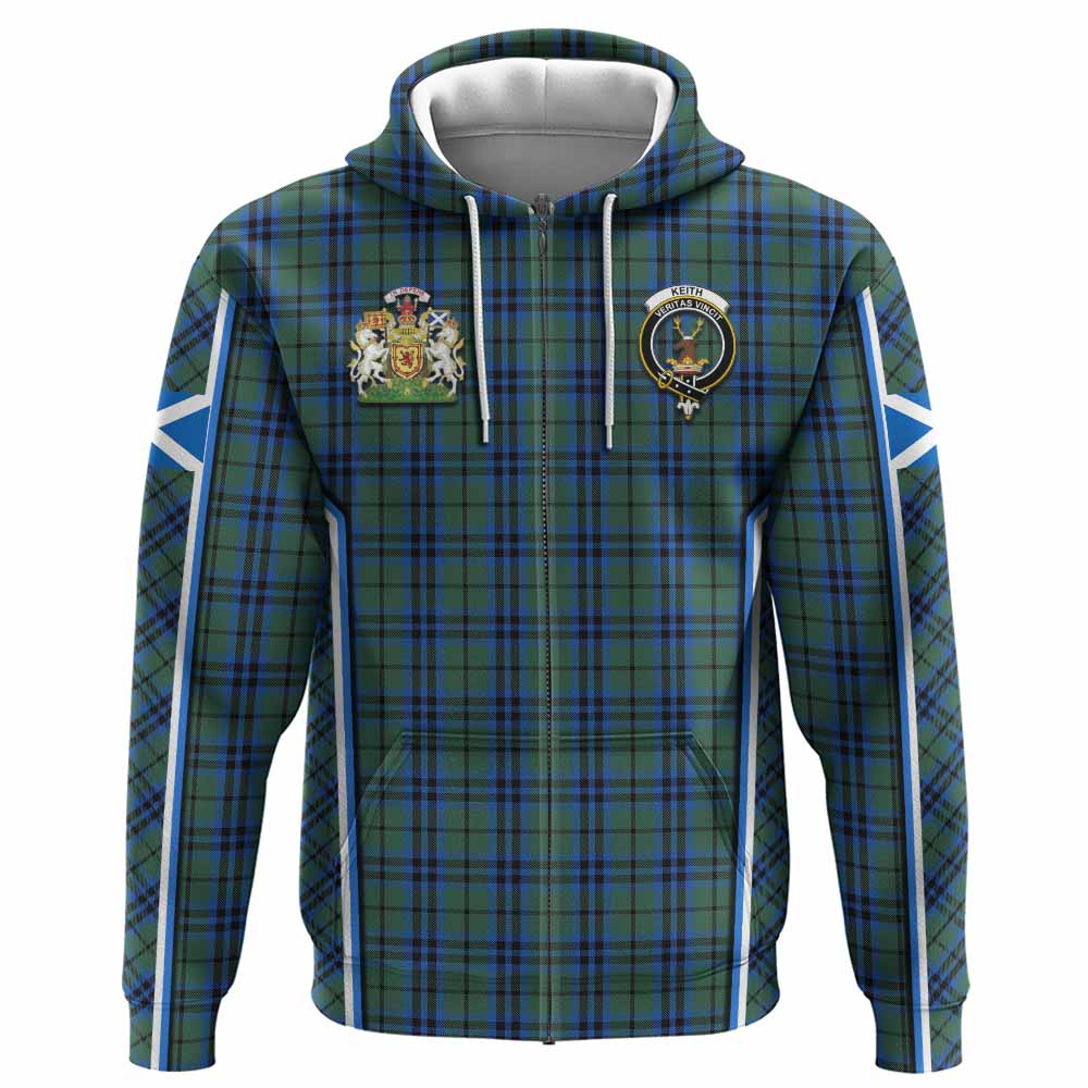 Keith Tartan Crest Hoodie Scotland Coat of Arm Flag Style - Tartan Vibes Clothing