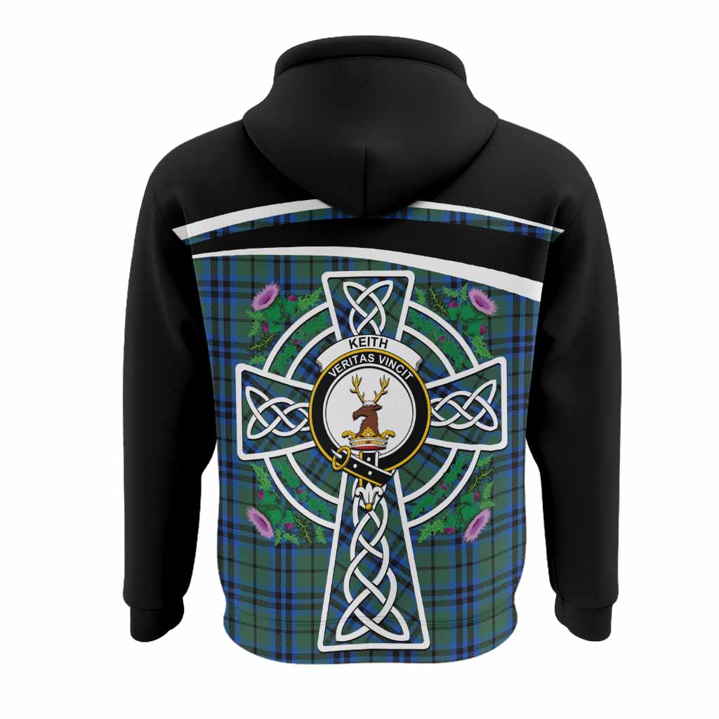 Keith Tartan Crest Hoodie Scottish Thistle Celtic Cross Alba Gu Brath