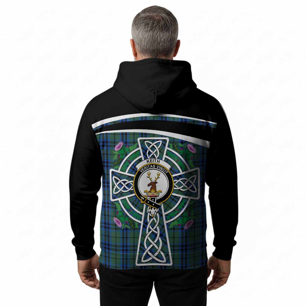 Keith Tartan Crest Hoodie Scottish Thistle Celtic Cross Alba Gu Brath