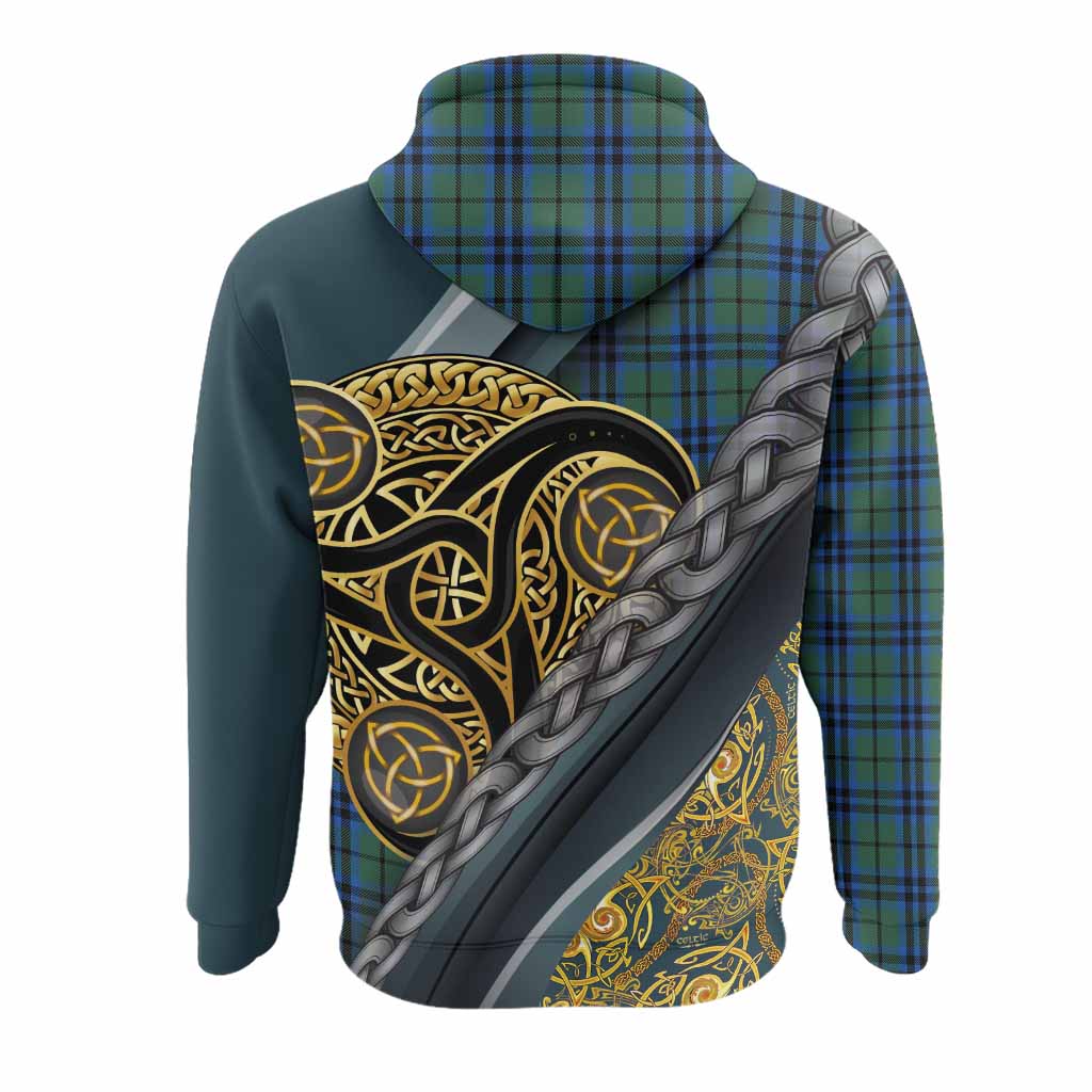 Keith Tartan Crest Hoodie Scottish Triskele Celtic
