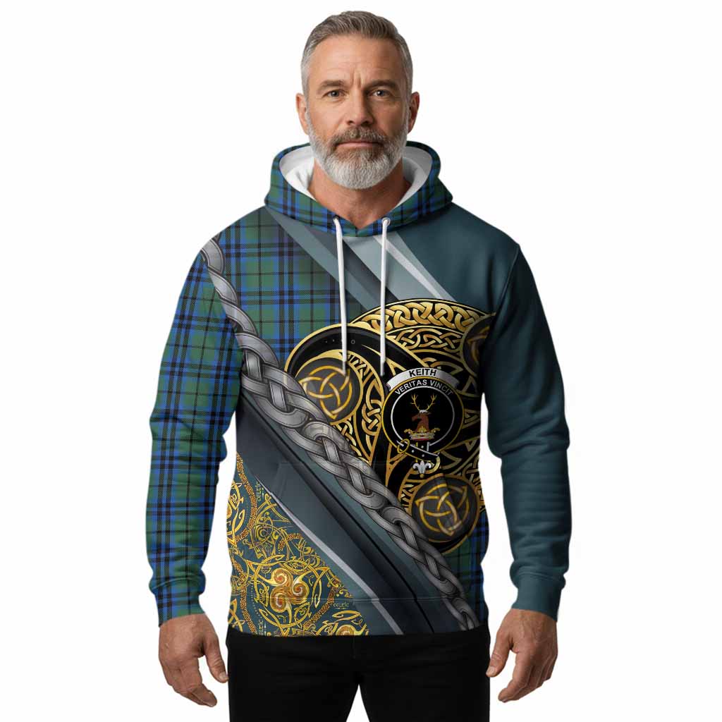 Keith Tartan Crest Hoodie Scottish Triskele Celtic