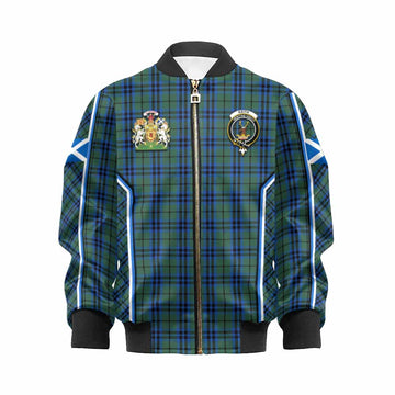 Keith Tartan Crest Kid Bomber Jacket Scotland Coat of Arm Flag Style - Tartan Vibes Clothing