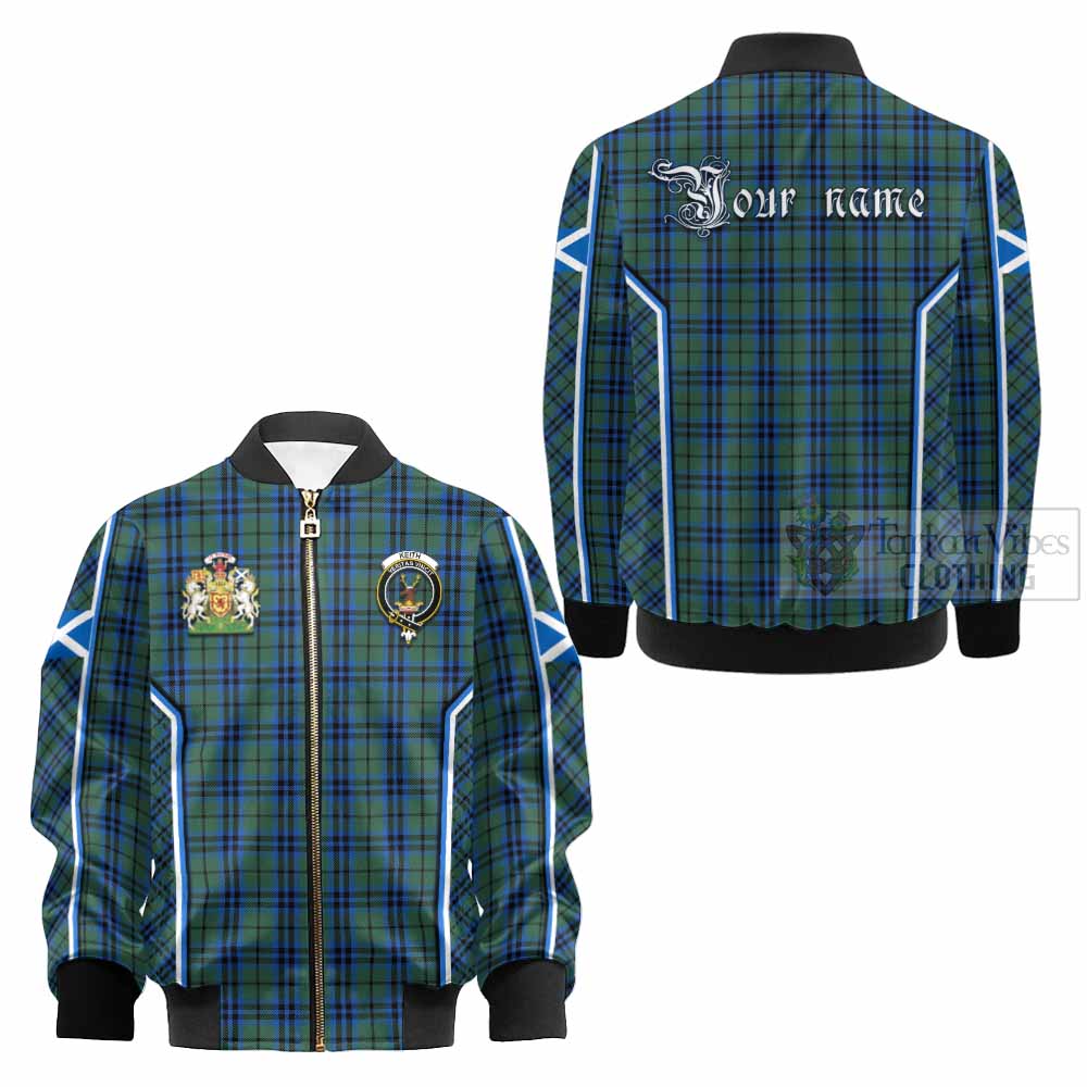 Keith Tartan Crest Kid Bomber Jacket Scotland Coat of Arm Flag Style - Tartan Vibes Clothing