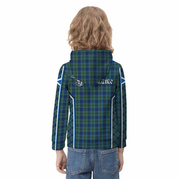 Keith Tartan Crest Kid Hoodie Scotland Coat of Arm Flag Style