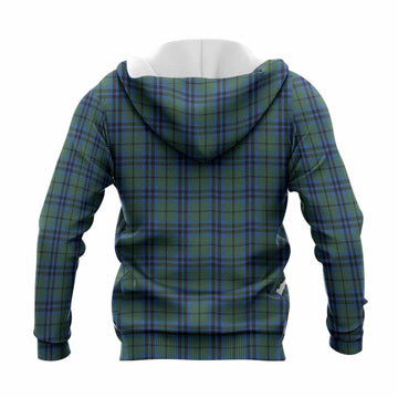 Keith Tartan Crest Knitted Hoodie Ferocious Lion Style