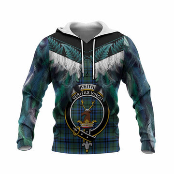 Keith Tartan Crest Knitted Hoodie New Zealand Maori Korowai Cloak