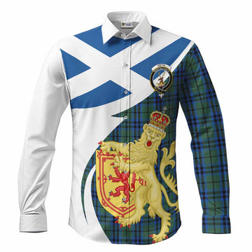 Keith Tartan Crest Lion Rampant Long Sleeve Button Shirts Classic Scottish Style Men's Shirt S - Tartan Vibes Clothing