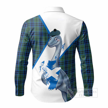 Keith Tartan Crest Loch Ness Monster Long Sleeve Button Shirts Nessie Scottish Map Tha Gradh Agam Air Alba