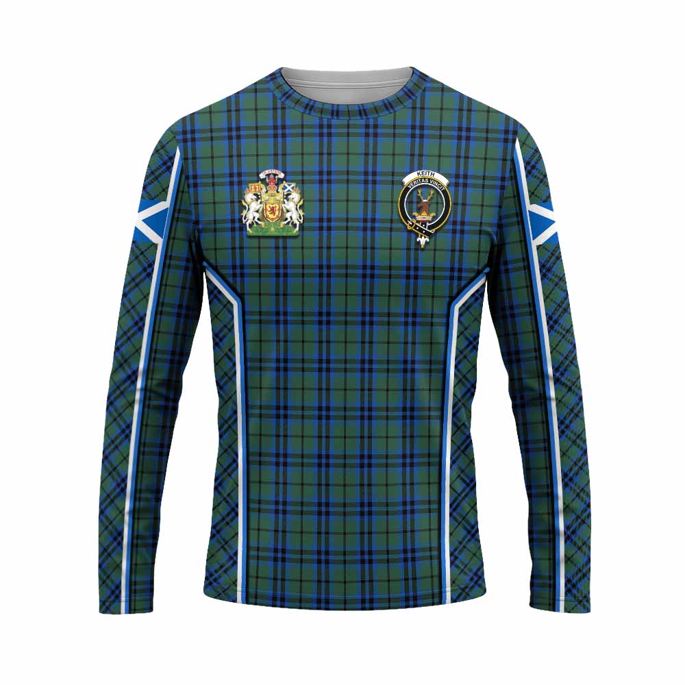 Keith Tartan Crest Long Sleeve T-Shirt Scotland Coat of Arm Flag Style - Tartan Vibes Clothing