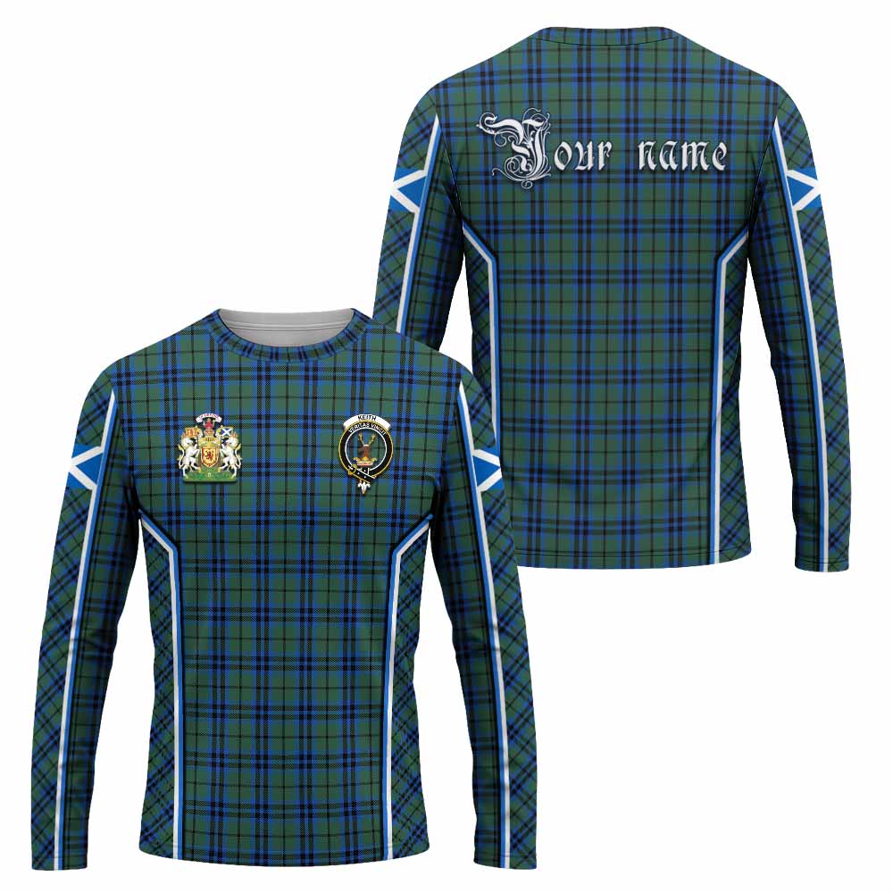 Keith Tartan Crest Long Sleeve T-Shirt Scotland Coat of Arm Flag Style - Tartan Vibes Clothing