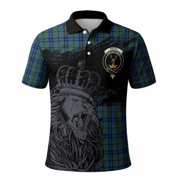 Keith Tartan Crest Polo Shirt Crowned Lion Heritage Style