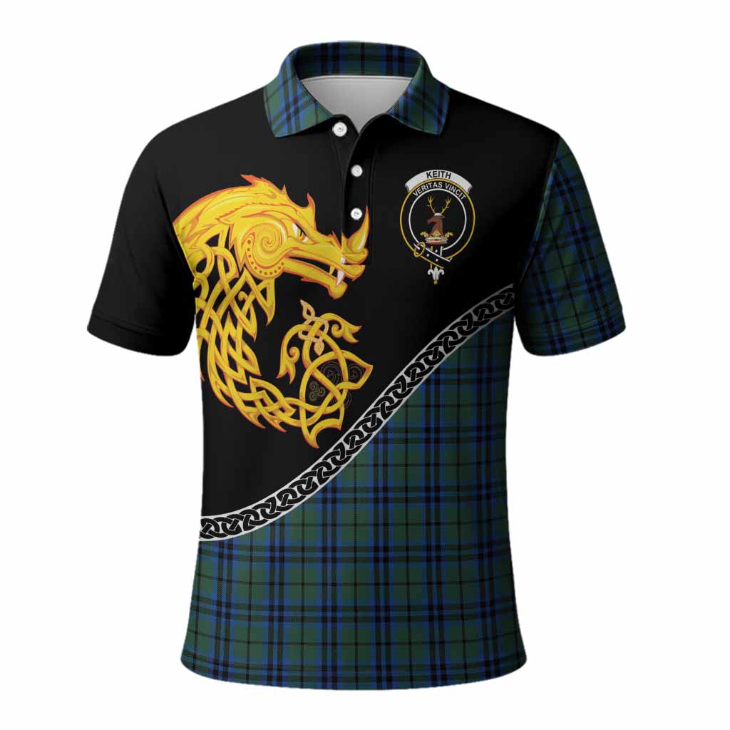 Keith Tartan Crest Polo Shirt Legendary Dragon Knot Half Style