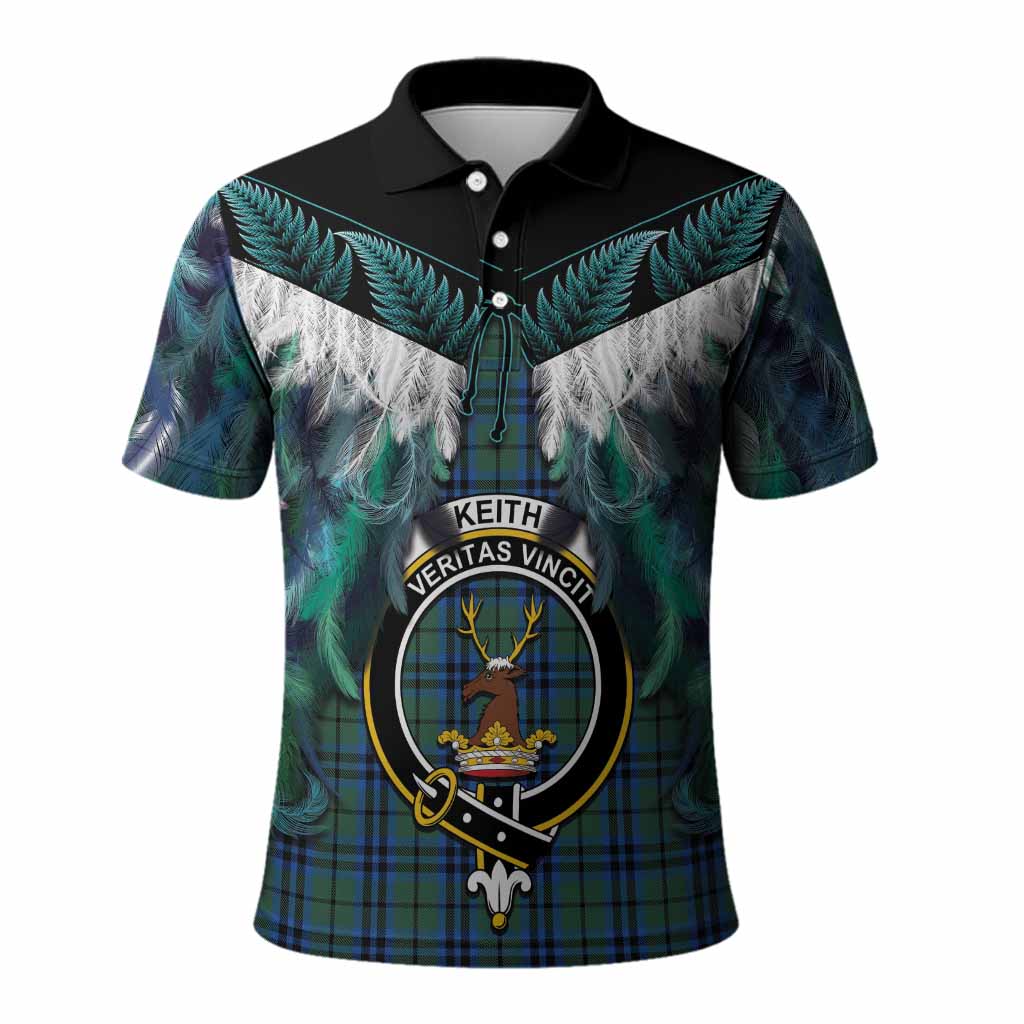 Keith Tartan Crest Polo Shirt New Zealand Maori Korowai Cloak