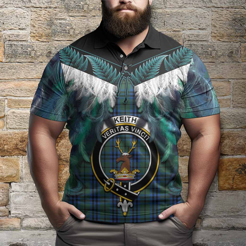 Keith Tartan Crest Polo Shirt New Zealand Maori Korowai Cloak