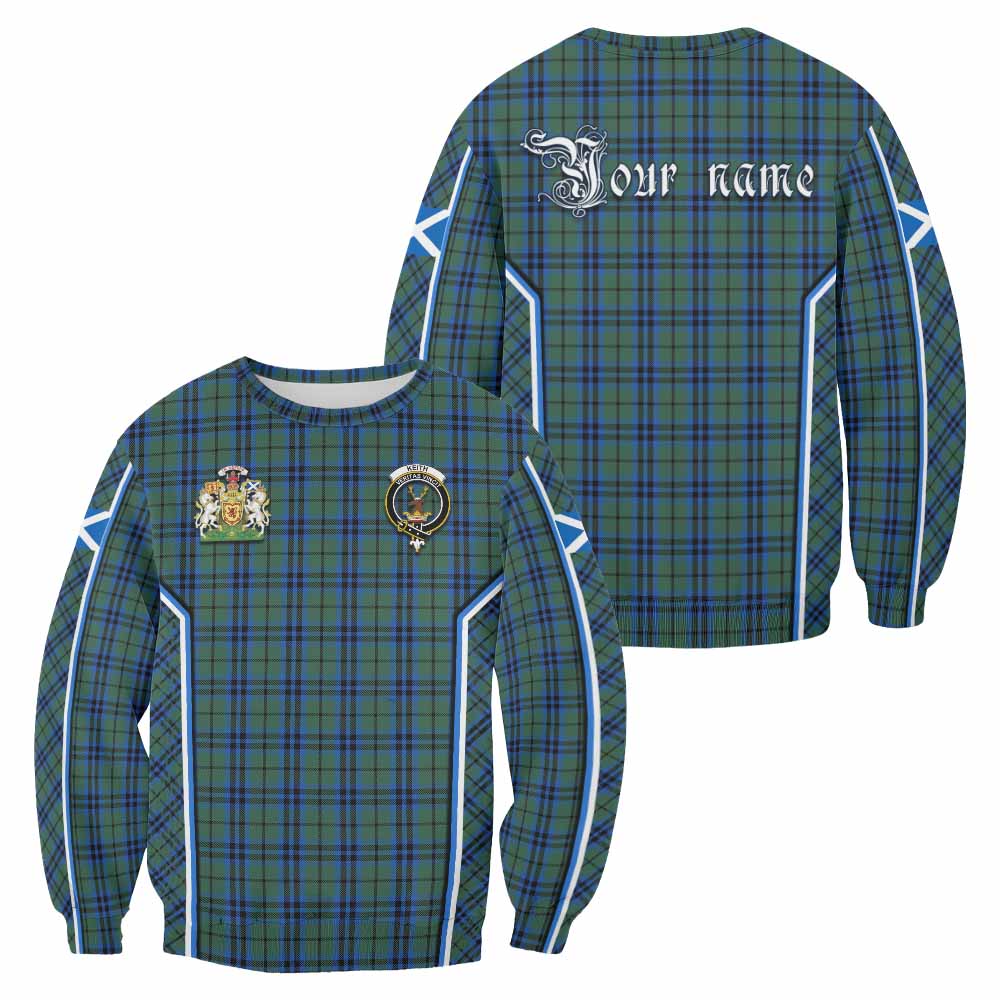 Keith Tartan Crest Sweatshirt Scotland Coat of Arm Flag Style - Tartan Vibes Clothing