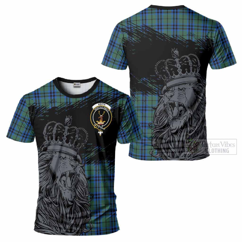Keith Tartan Crest T-Shirt Crowned Lion Heritage Style