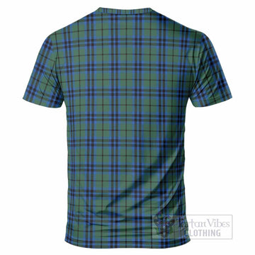 Keith Tartan Crest T-Shirt Ferocious Lion Style