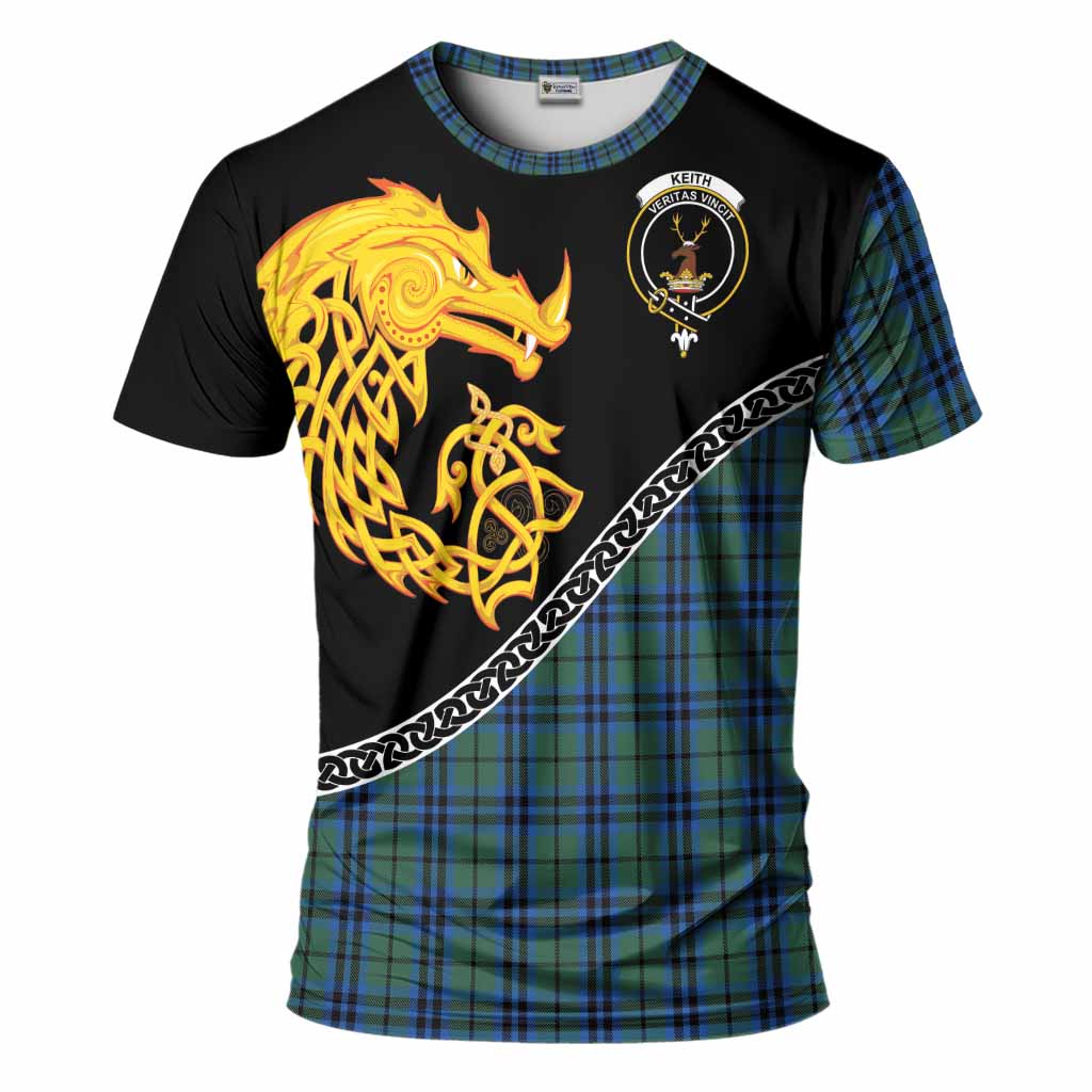 Keith Tartan Crest T-Shirt Legendary Dragon Knot Half Style