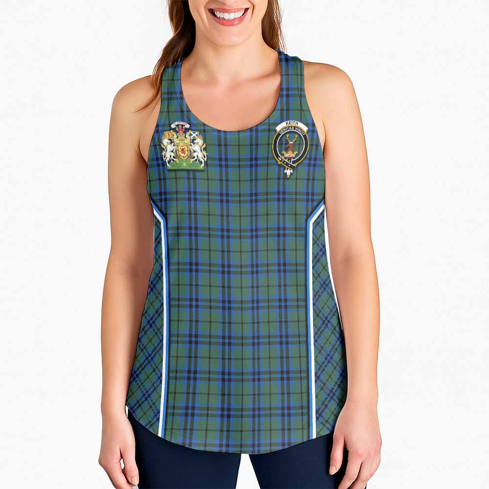 Keith Tartan Crest Women Racerback Tanks Scotland Coat of Arm Flag Style - Tartan Vibes Clothing
