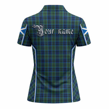 Keith Tartan Crest Women's Polo Shirt Scotland Coat of Arm Flag Style