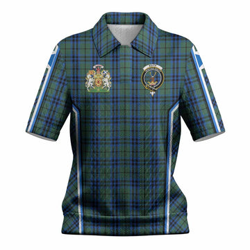 Keith Tartan Crest Women’s Polo Sweater Top Scotland Coat of Arm Flag Style