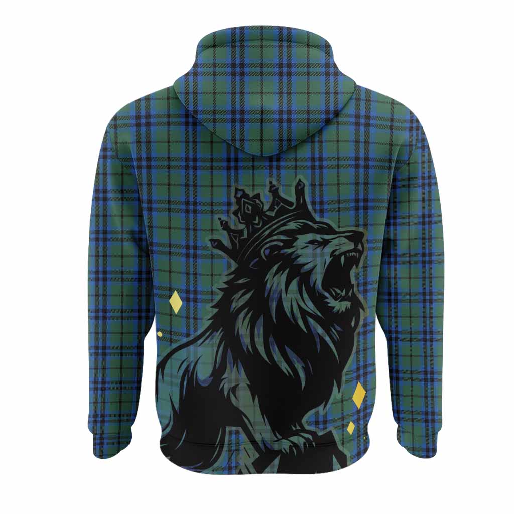 Keith Tartan Family Crest Hoodie Crowned Lion Roaring